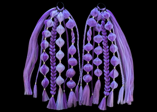Royal Purple (GLOW) - Ponytail Festival Rave Braids