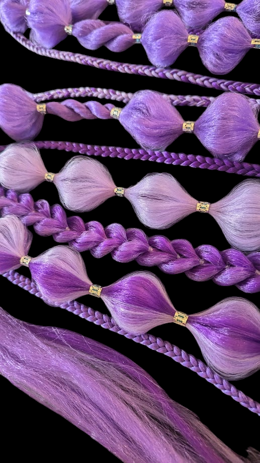 Royal Purple (GLOW) - Ponytail Festival Rave Braids