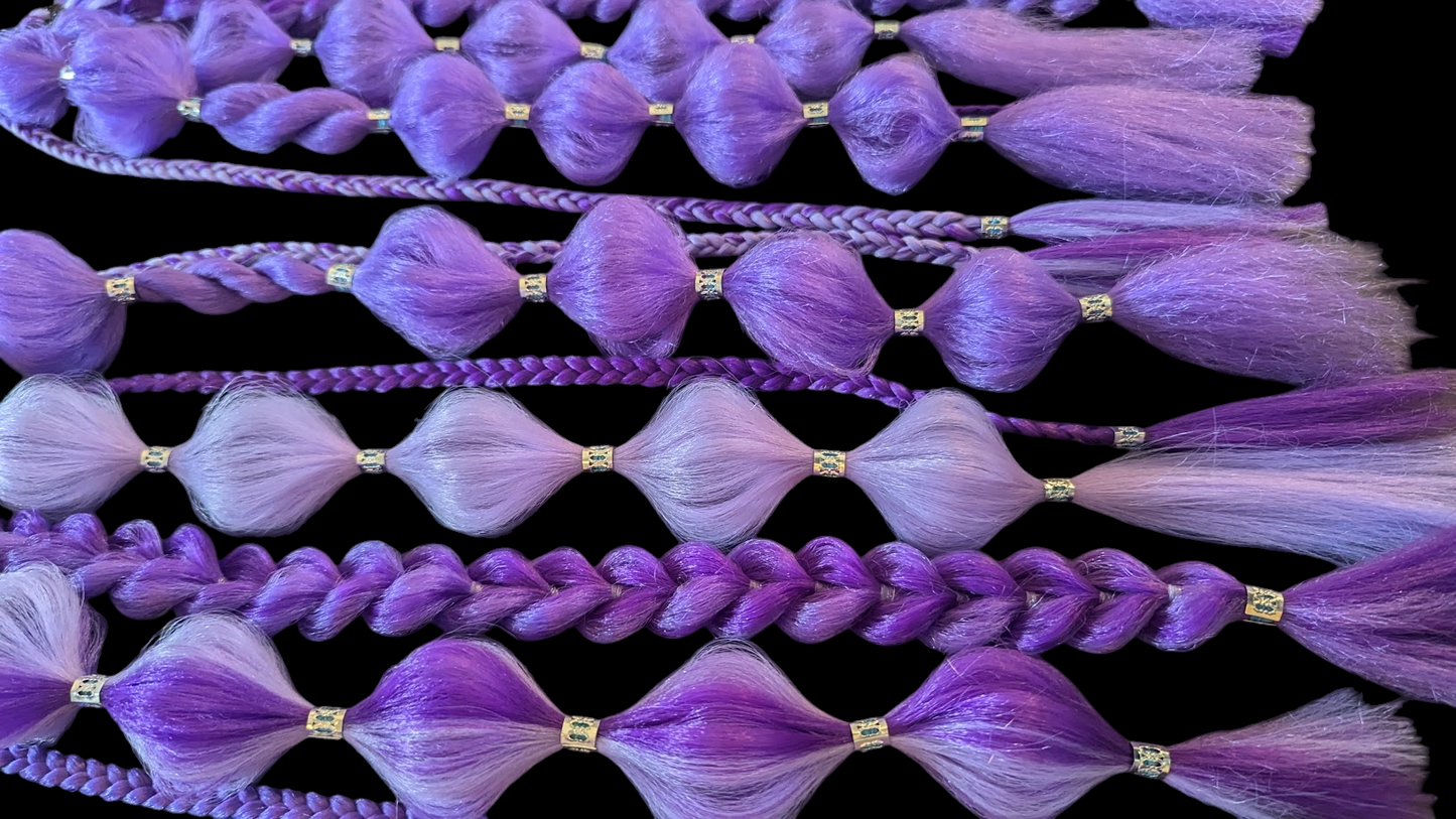 Royal Purple (GLOW) - Ponytail Festival Rave Braids