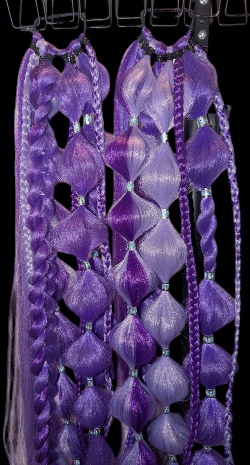 Royal Purple (GLOW) - Ponytail Festival Rave Braids