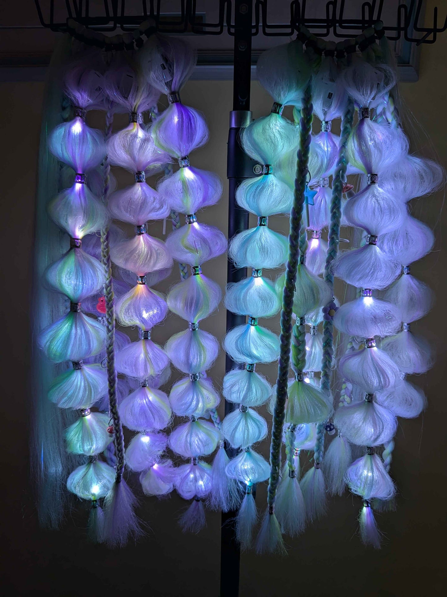 Sugar Rush  (GLOW) - Ponytail Festival Rave Braids