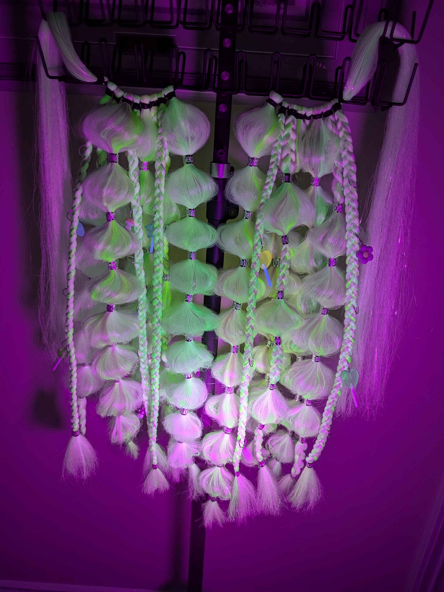 Sugar Rush  (GLOW) - Ponytail Festival Rave Braids