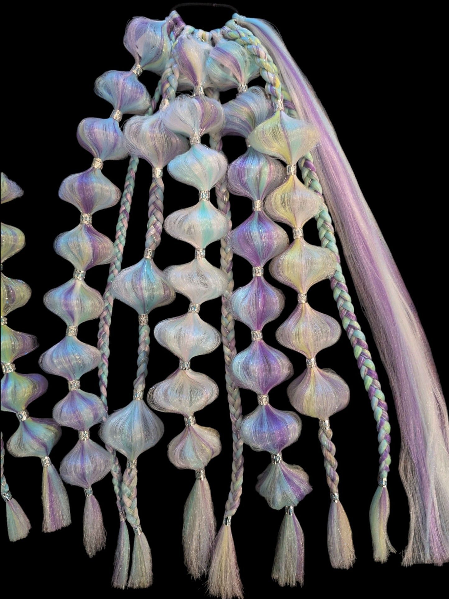 Sugar Rush  (GLOW) - Ponytail Festival Rave Braids