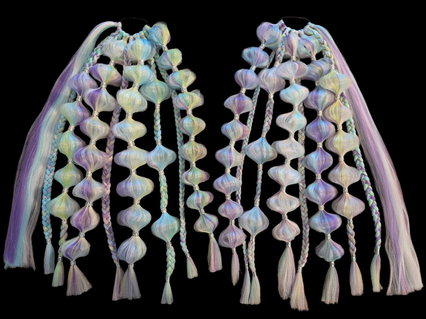 Sugar Rush  (GLOW) - Ponytail Festival Rave Braids