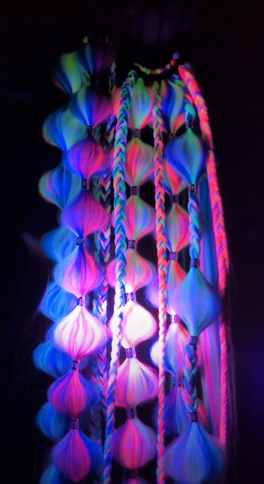 Unicorn (GLOW) - Ponytail Festival Rave Braids
