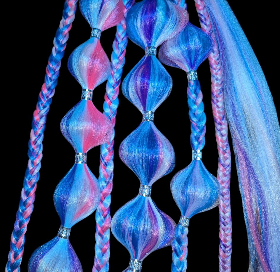 Unicorn (GLOW) - Ponytail Festival Rave Braids