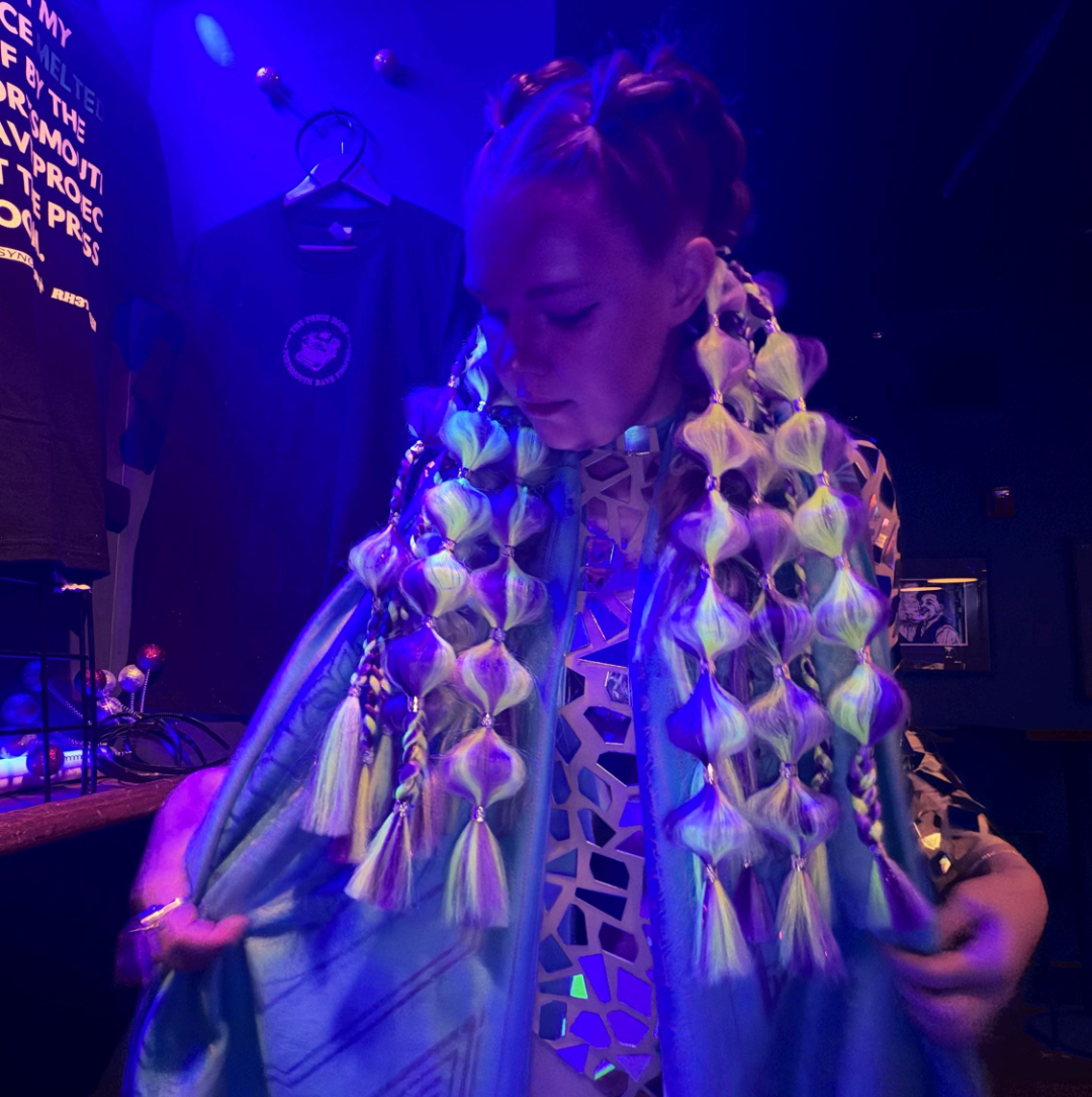 Lavender Lemonade (GLOW) - Ponytail Festival Rave Braids