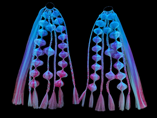 Nebula (GLOW) - Ponytail Festival Rave Braids