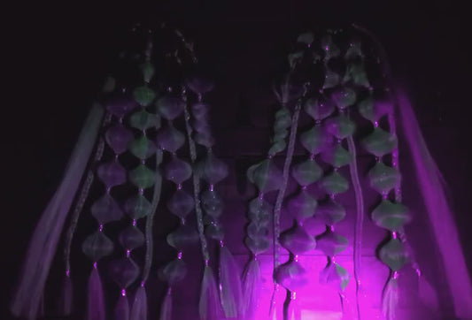 Green Nymph (GLOW) - Ponytail Festival Rave Braids